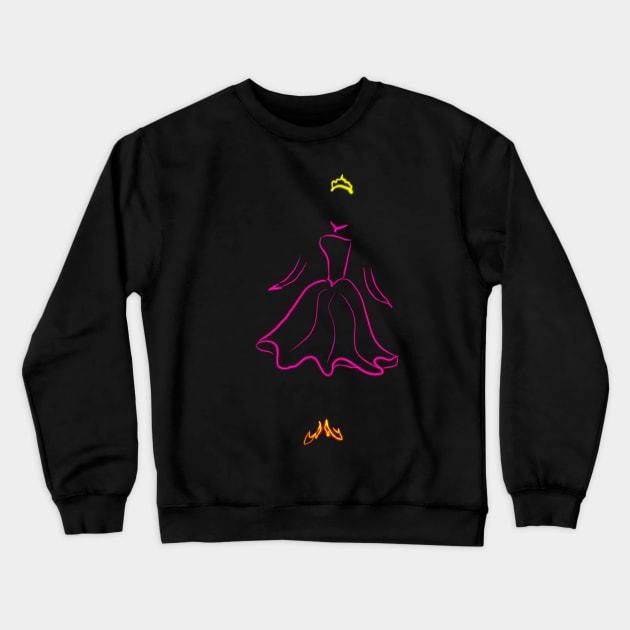 Dress of princess Crewneck Sweatshirt by Keen_On_Colors